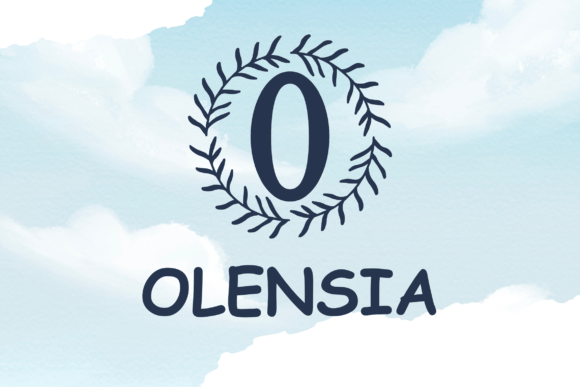 Olensia Monogram Font PNG with transparent background - Preview 1