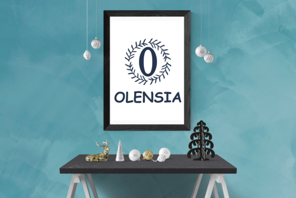 Olensia Monogram Font PNG with transparent background - Preview 2