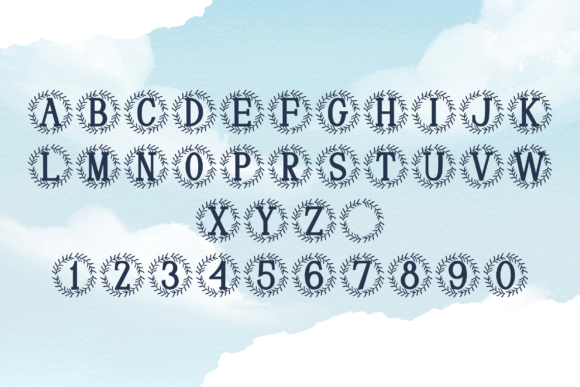 Olensia Monogram Font PNG with transparent background - Preview 3