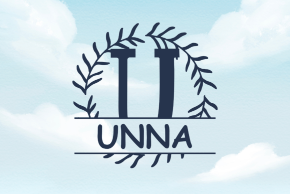 Olensia Split Monogram Font font preview - 1
