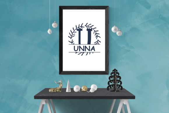 Olensia Split Monogram Font font preview - 2