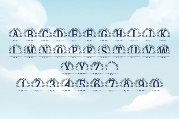 Olensia Split Monogram Font font preview - 3