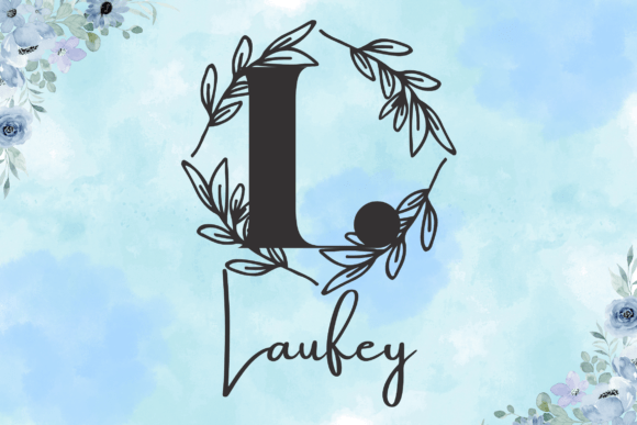 Olivara Monogram Font PNG with transparent background - Preview 1