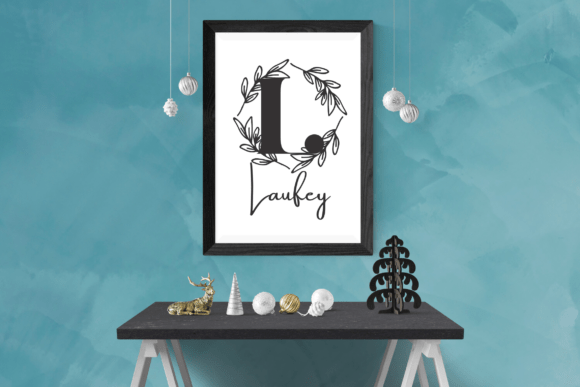 Olivara Monogram Font PNG with transparent background - Preview 2