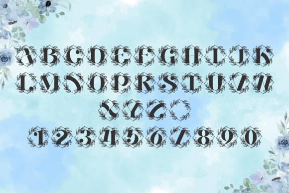 Olivara Monogram Font PNG with transparent background - Preview 3