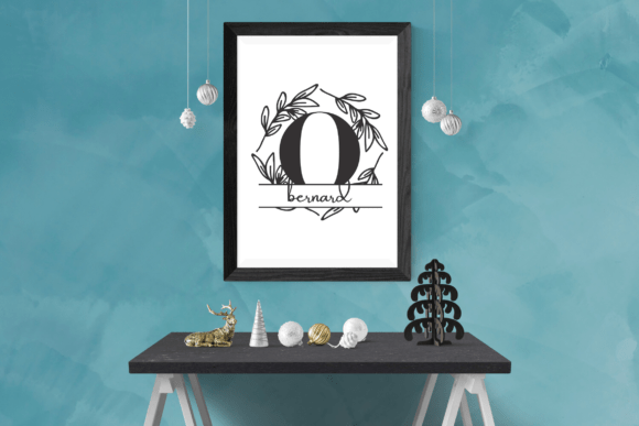 Olivara Split Monogram Font PNG with transparent background - Preview 2
