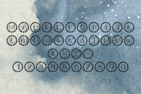 Olivenza Monogram Font PNG with transparent background - Preview 3