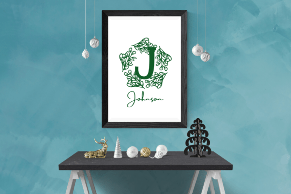 Oliveora Monogram Font PNG with transparent background - Preview 2