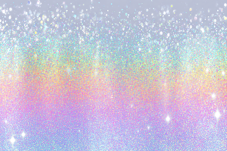 Pastel Rainbow Glitter Dust Gradient