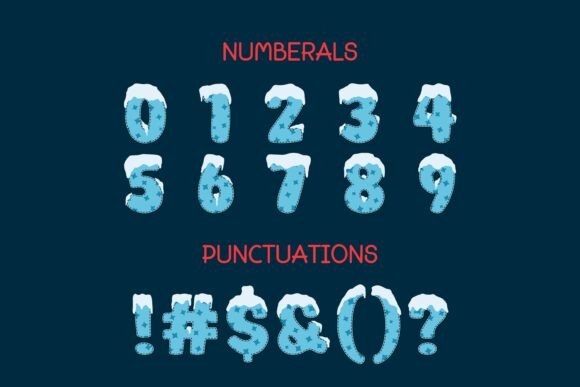 Snow Cap Font PNG with transparent background - Preview 2