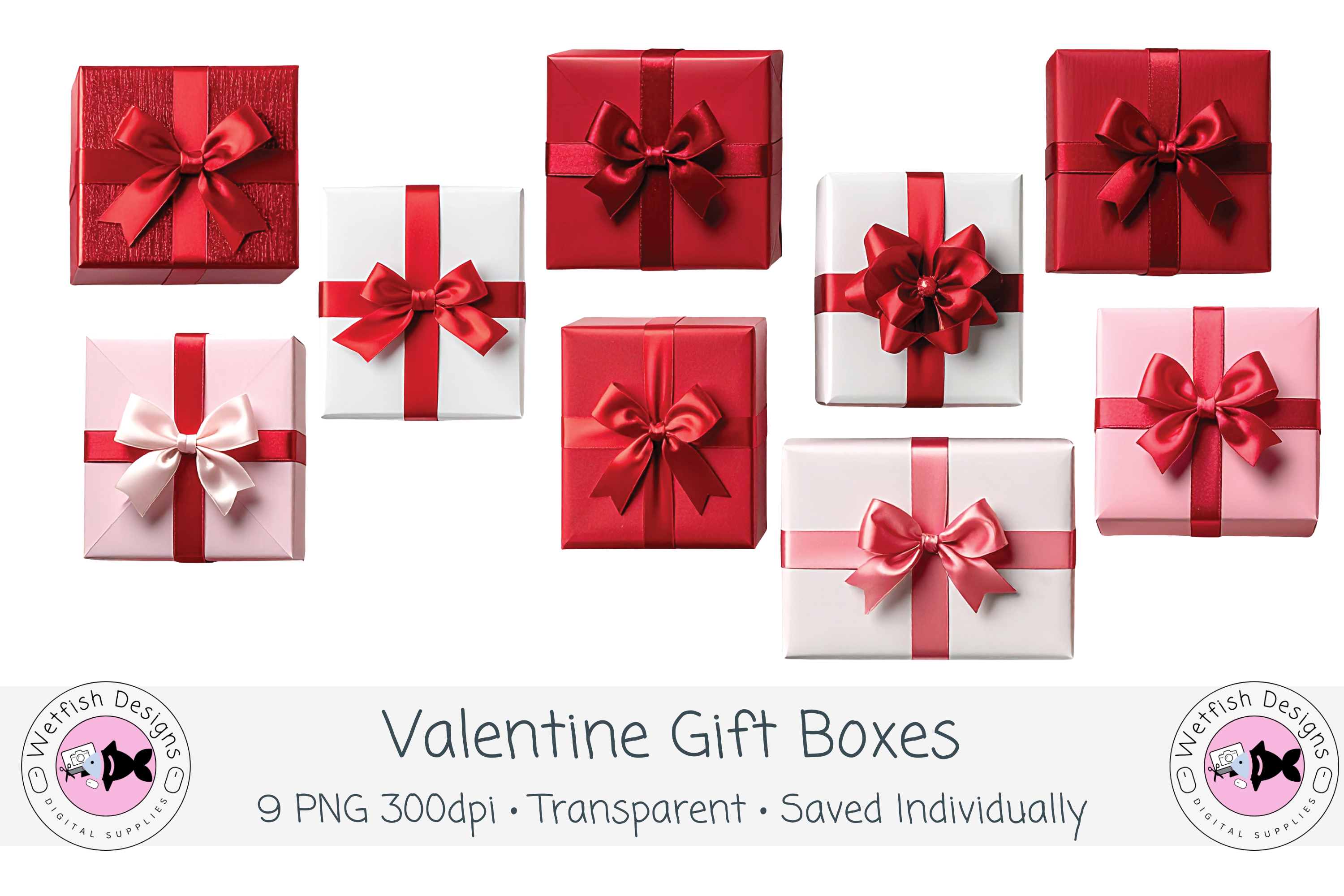Valentine PNG Gift Boxes