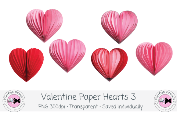 Valentine Paper Hearts 3