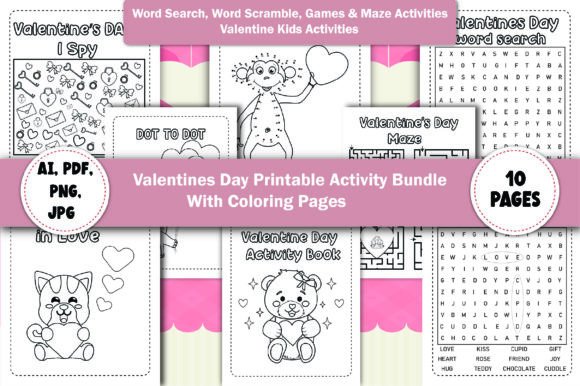 Valentine’s Day Activity Book for Kids