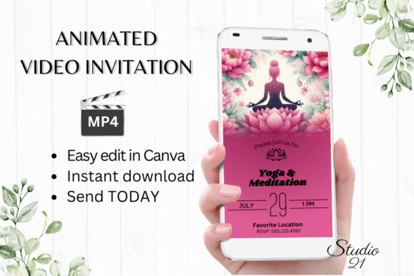 Yoga Meditation Exercise Invitation