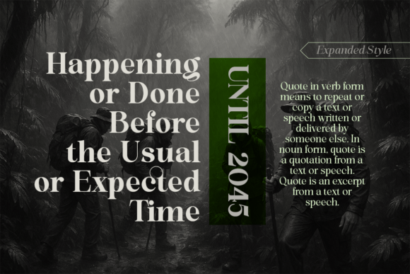 Evolve Early Expanded Font - Preview 1
