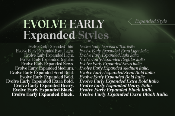 Evolve Early Expanded Font - Preview 3