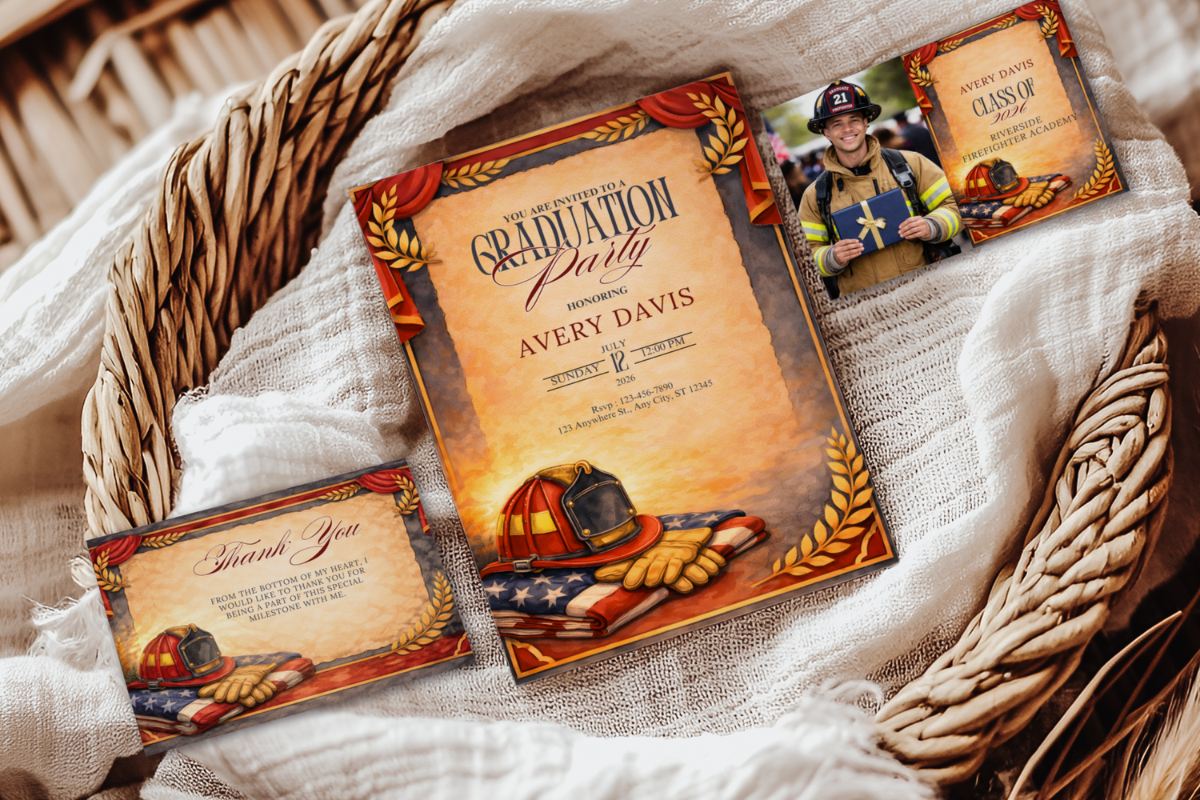 Firefighter Graduation Ceremony Invitation