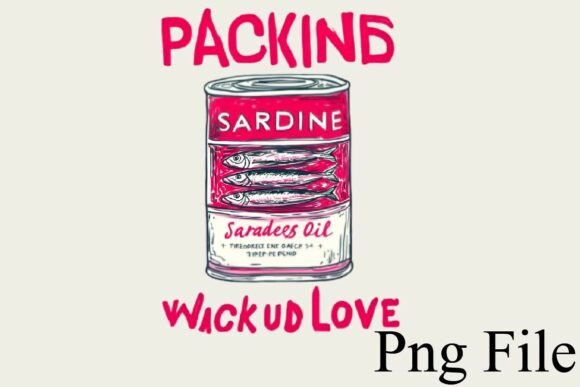 Funny Valentine's Day Love Sardines Png Grafica Illustrazioni Stampabili Di SmMedia