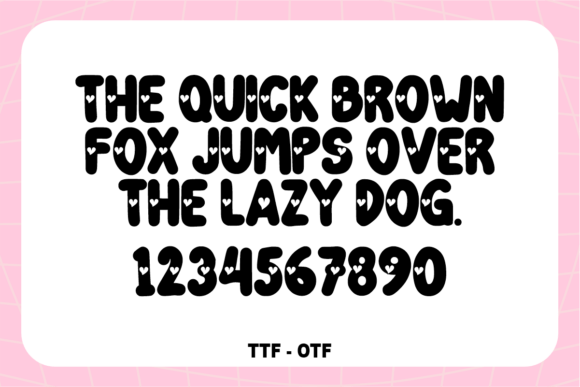 Heart Bubbles Font - Preview 2