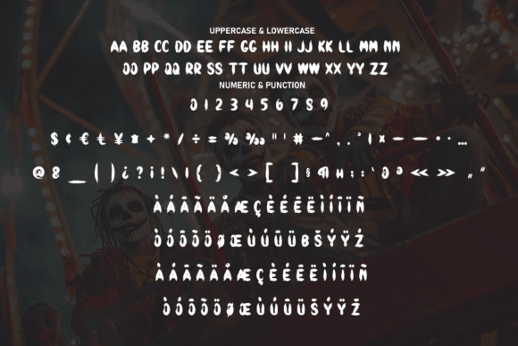 Horor Carnival Font PNG with transparent background - Preview 6