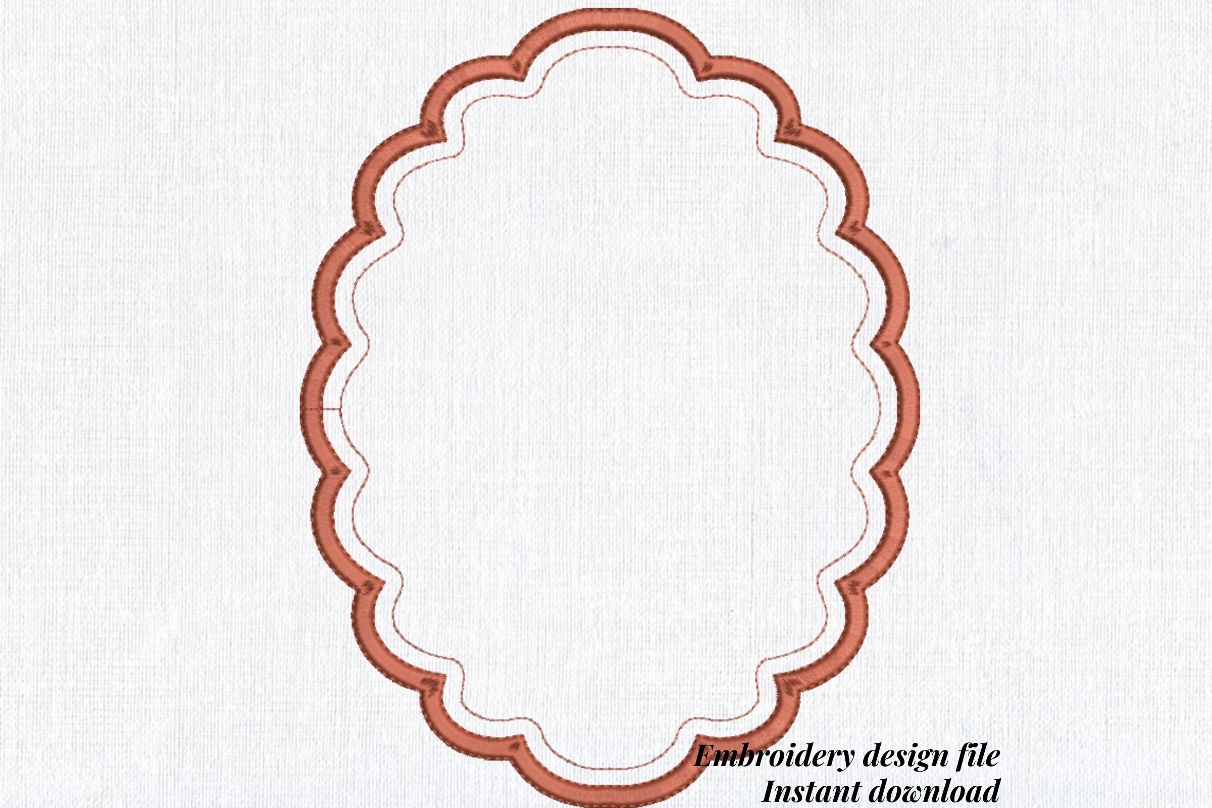 Oval Wedding Monogram Frame 2