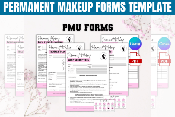 Permanent Makeup Forms Bundle professional document templates