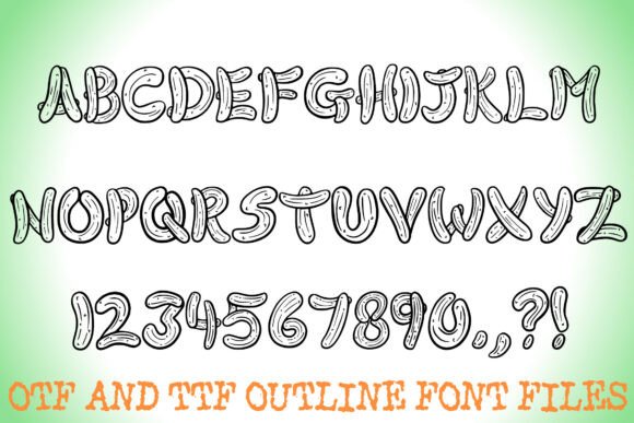 Pickle Gherkins Font PNG with transparent background - Preview 1