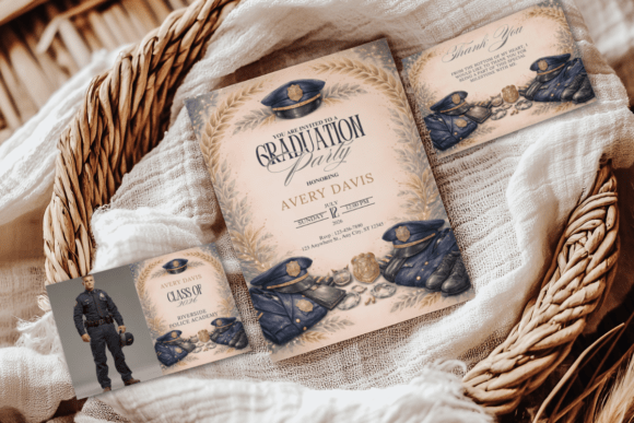 Police Officer Graduation Invitation