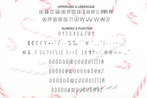 Simple Candy Cane Font PNG with transparent background - Preview 6