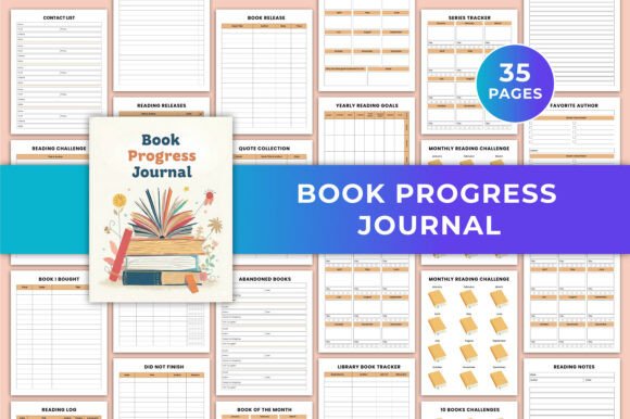 Book Progress Journal Canva KDP