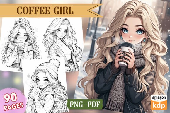Coffee Girl Coloring Pages, Vol. 02