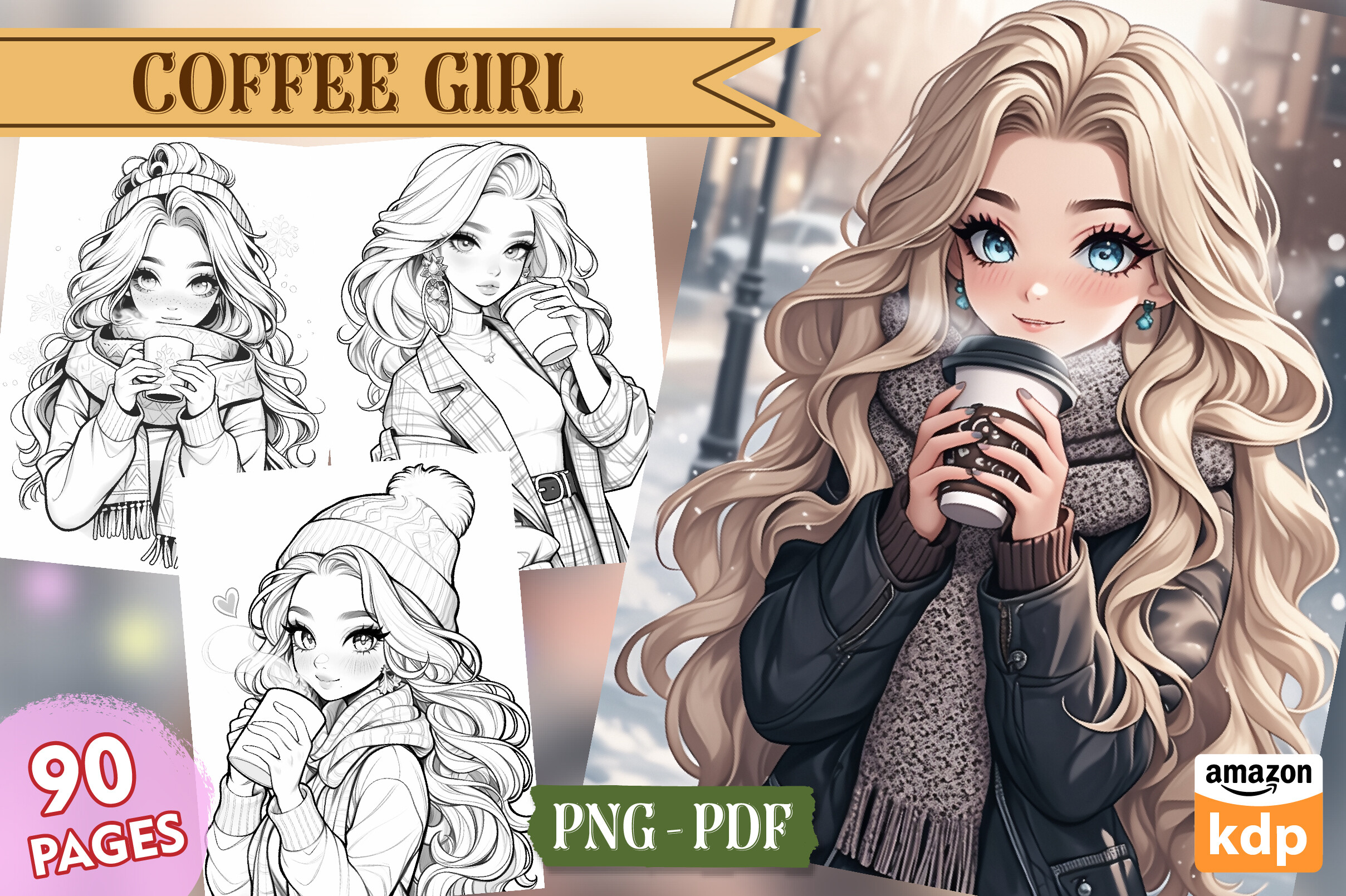 Coffee Girl Coloring Pages, Vol. 02