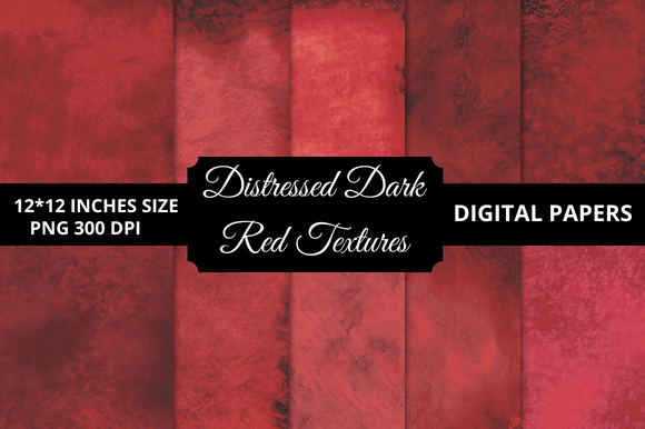 Distressed Dark Red Digital Papers