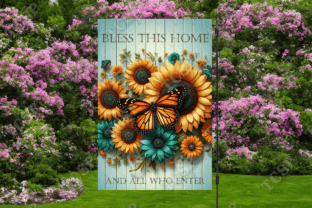Monarch Bless this Home Garden Flag