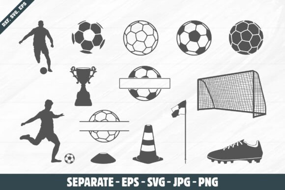 Soccer Silhouette Collection, Soccer Svg