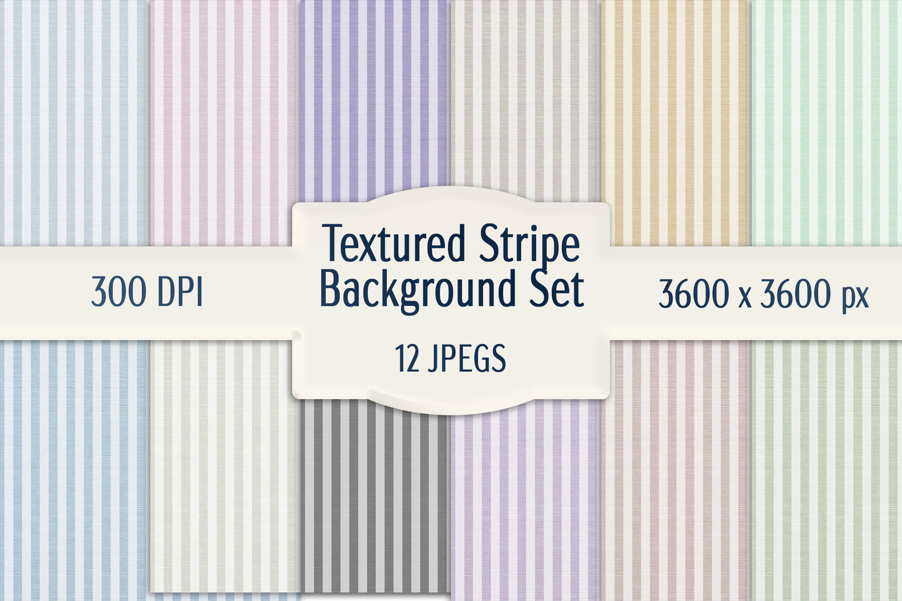 Stripe Texture Grasscloth Seamless Set