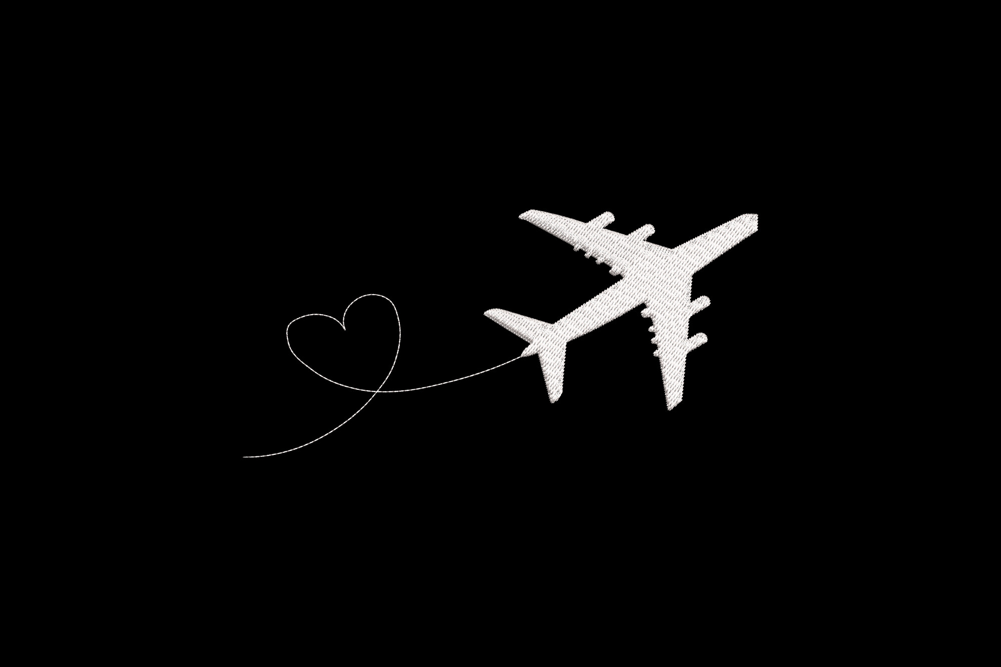Airplane with a Heart-shaped Trail