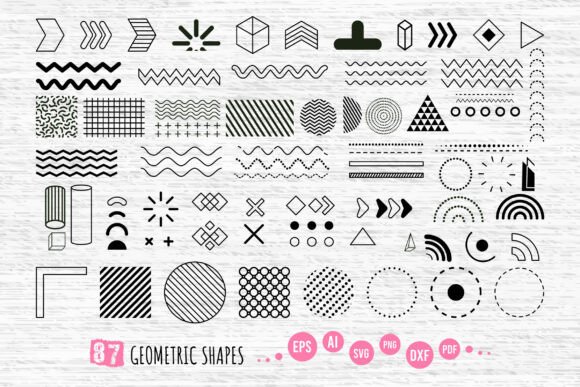 Basic Circular Geometric Shapes SVG Set