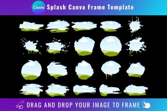 Canva Splash Frame Template