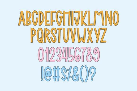 Color Shades Font PNG with transparent background - Preview 2