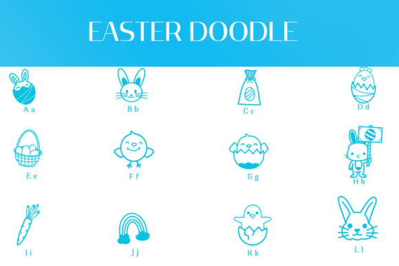Easter Doodle Font - Preview 1