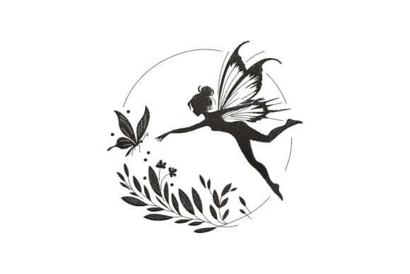 Elegant Floral Winged Fairy