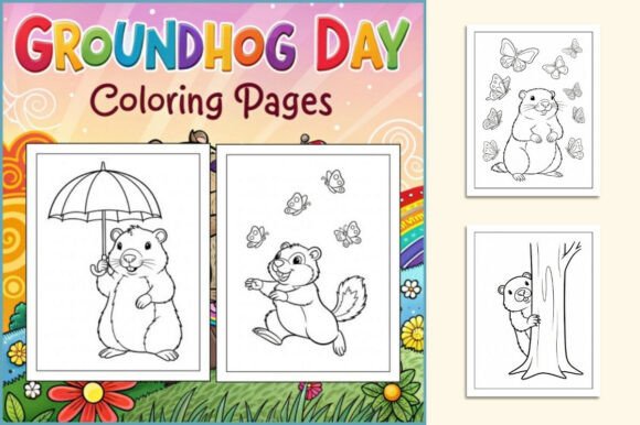 Groundhog Day Coloring Pages for Kids