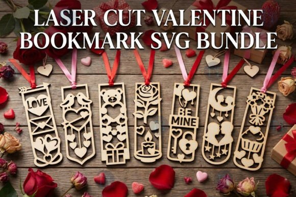 Christmas Bookmark Laser Cut SVG Bundle