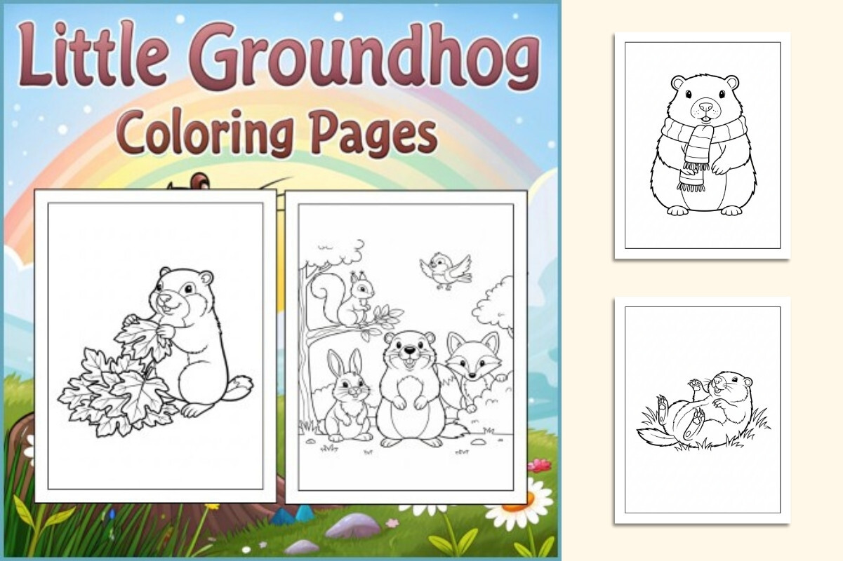 Little Groundhog Coloring Book