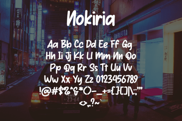 Nokiria Font PNG with transparent background - Preview 1