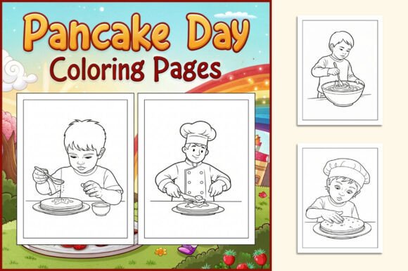 Pancake Day Coloring Pages for Kids