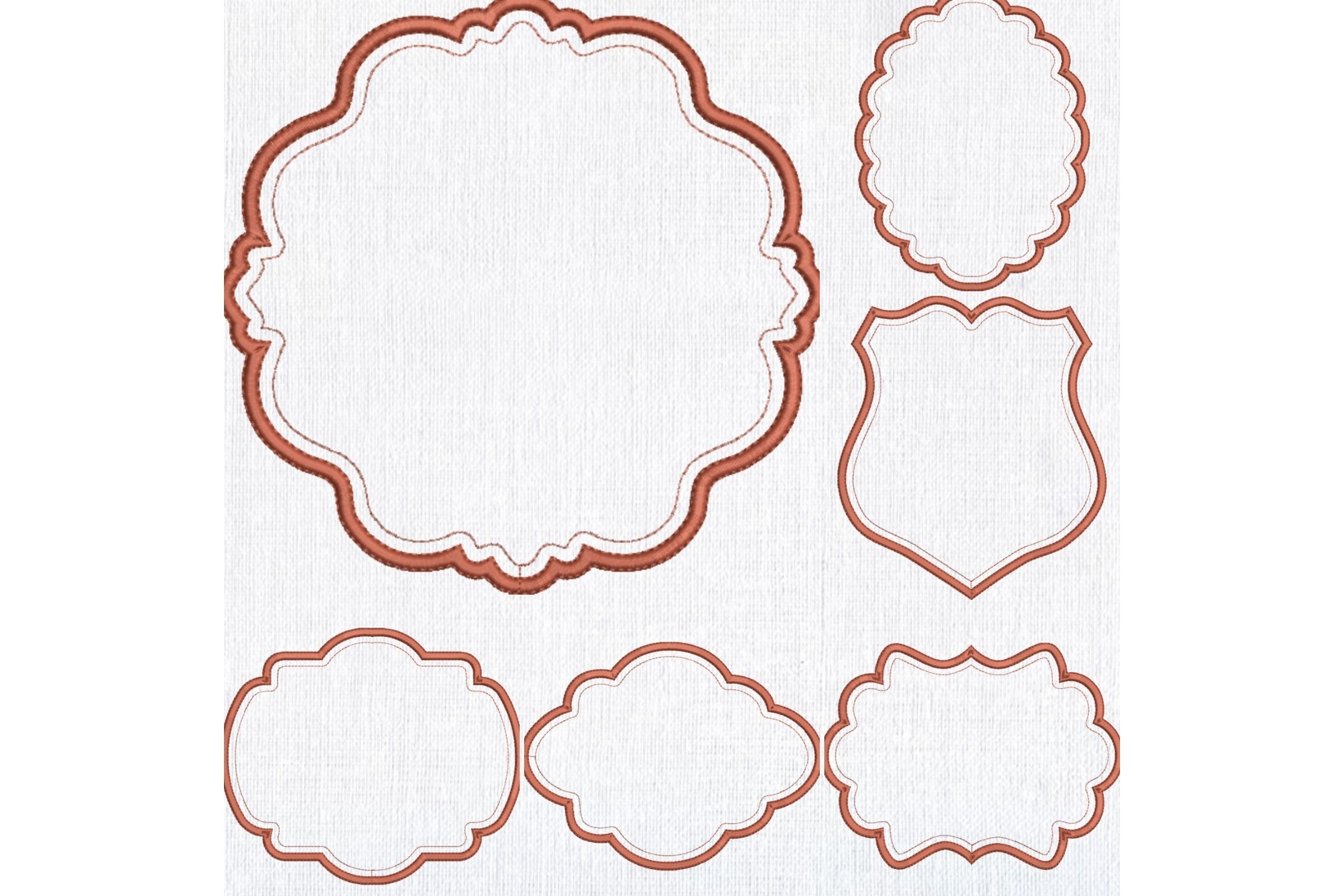 Set 6 Wedding Monogram Frames
