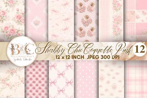 Shabby Chic Coquette Pink Digital Paper