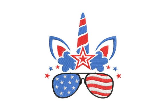 USA Flag Patriotic Unicorn